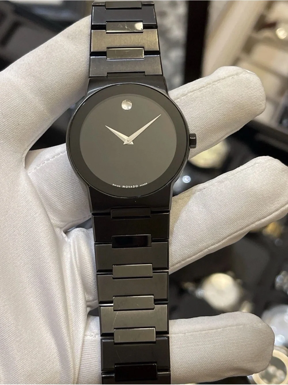 Movado Sapphire 0606307 Black PVD Stainless Steel 38mm Men’s Swiss Quartz Watch